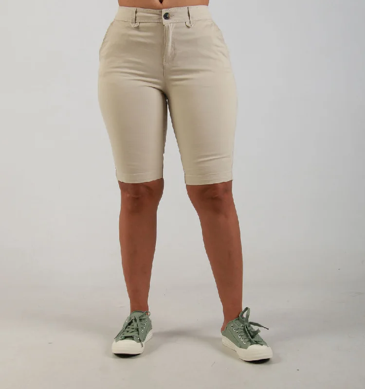 LADIES SLANT POCKET CHINO – STONE