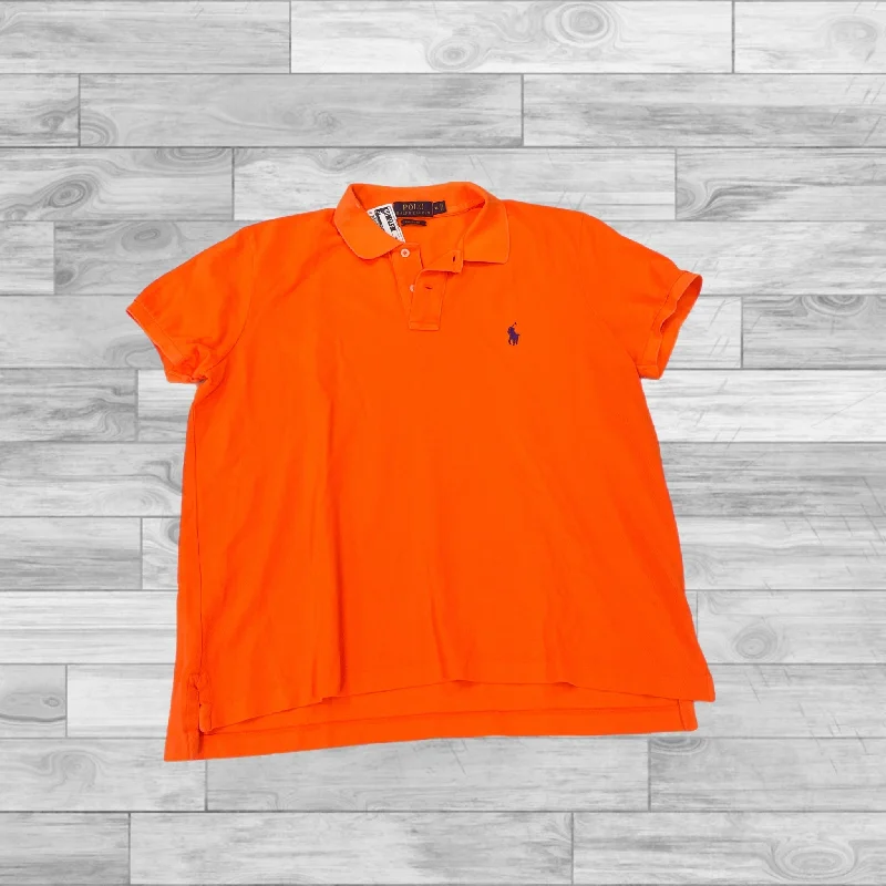 Orange Top Short Sleeve Polo Ralph Lauren, Size Xl