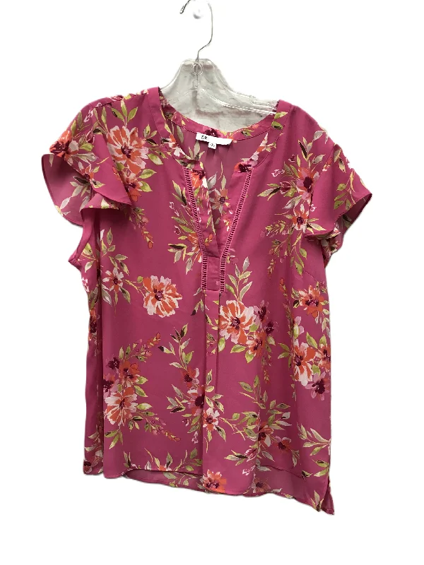 Pink Top Short Sleeve By Dr2, Size: Xl