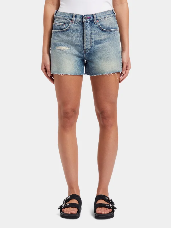 Ray low-rise denim shorts