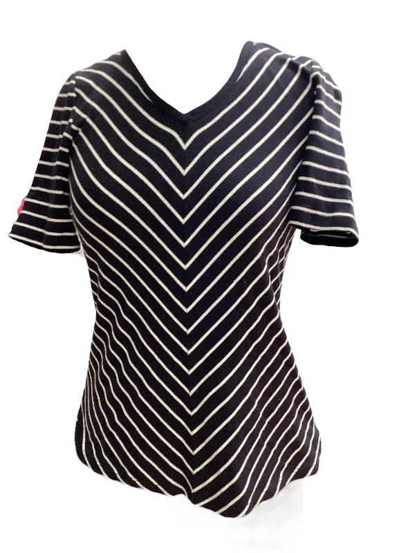 Striped Pattern Top Short Sleeve Talbots, Size Petite