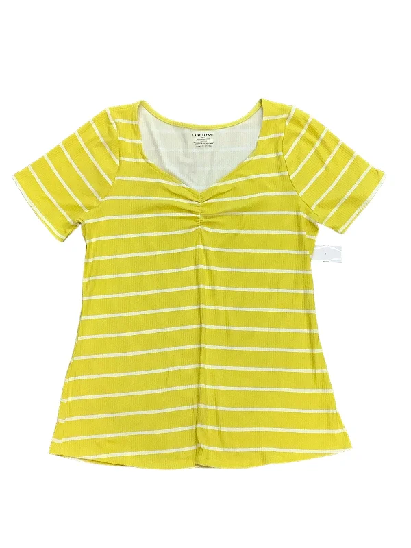 Yellow Top Short Sleeve Basic Lane Bryant, Size Xl(14/16)