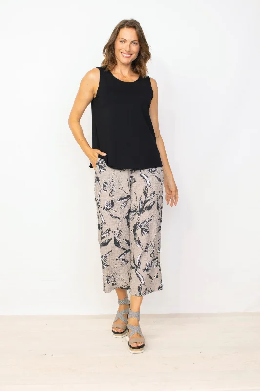 Floral Pucker Flood Pant