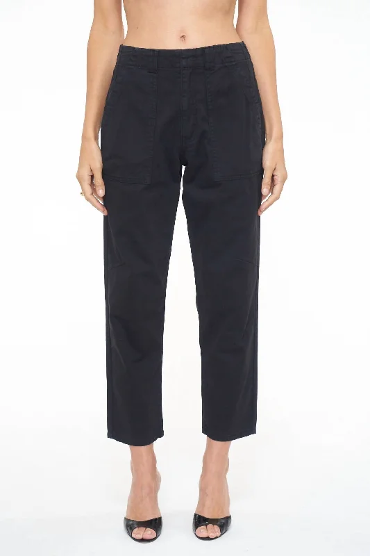 Pamela High Rise Straight Trouser In Fade To Black